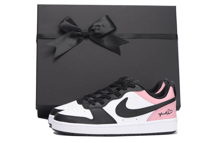 Nike Nike Court Borough Coverage Slip Resistant Low top Skateboard Shoes Women's Black Pink