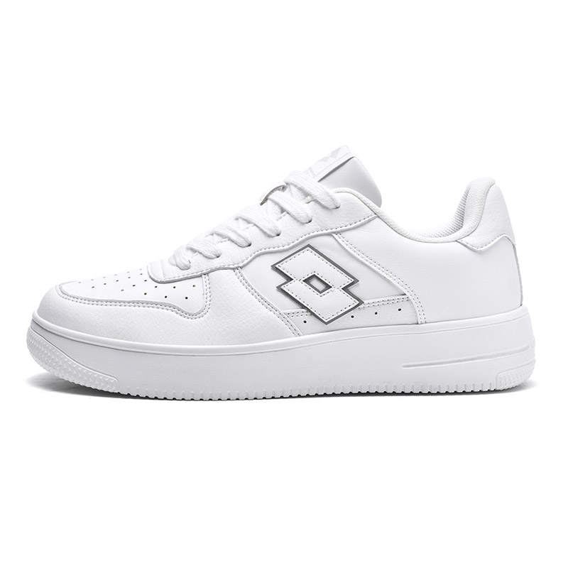 LOTTO Slip Resistant Abrasion Resistant Slip Resistant Abrasion Resistant Low top Skateboard Shoes Men's White