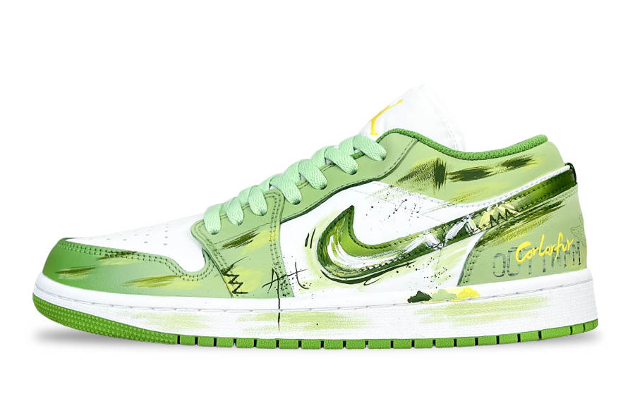 Jordan Jordan Air Jordan 1 Low top Skateboard Shoes Unisex Green