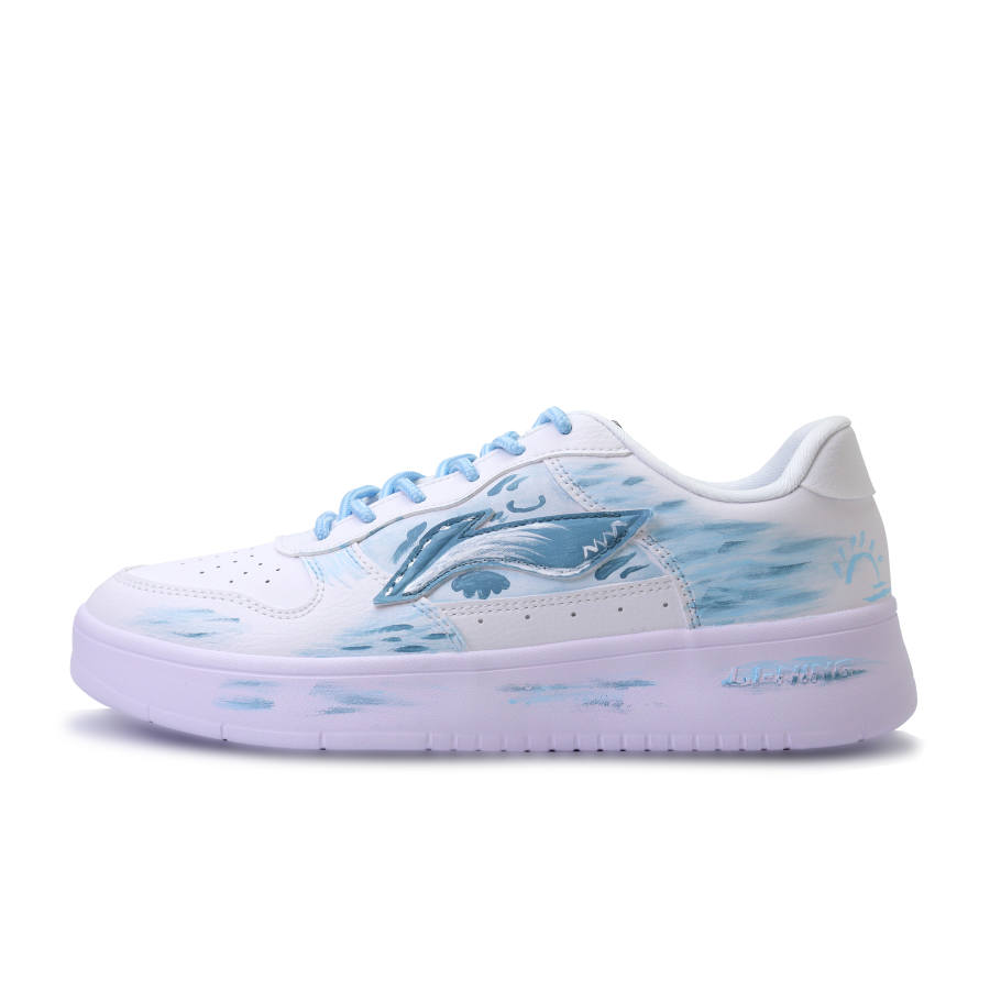 Li-Ning Li Ning Floating Boat Abrasion Resistant, Lightweight, And Breathable Low top Skateboard Shoes Unisex Blue White