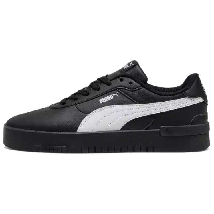 PUMA JOLA Artificial Leather Impact Resistance And Abrasion Resistant Low top Skateboard Shoes Women's Black White