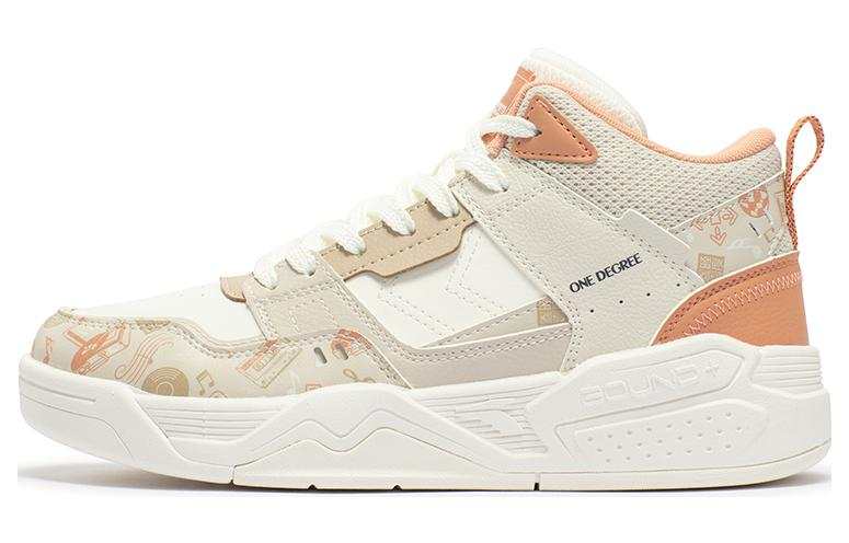 361° Cushioning, Wear Resistant Mid top Skateboard Shoes Women's Orange White