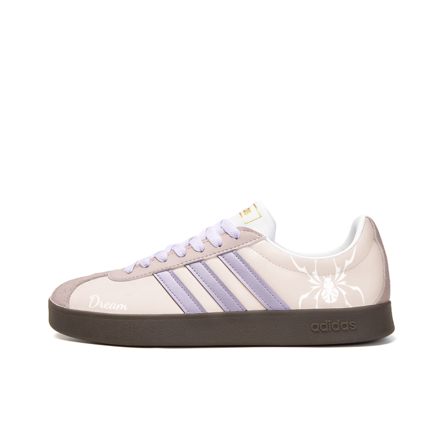 Adidas Neo VL Court 2.0 Slip Resistant Abrasion Resistant Low top Skateboard Shoes Unisex Pink Purple