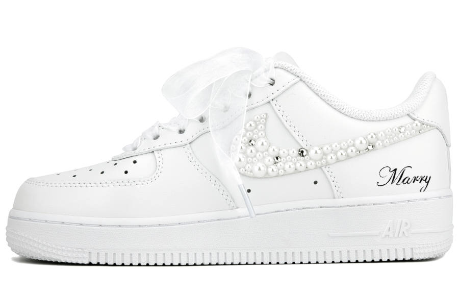 Nike Nike Air Force 1 Slip Resistant, Abrasion Resistant, Lightweight Low top Skateboard Shoes Women's White