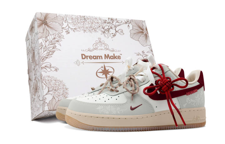 Nike Nike Air Force 1 Slip Resistant Abrasion Resistant Low top Skateboard Shoes Women's Light Gray