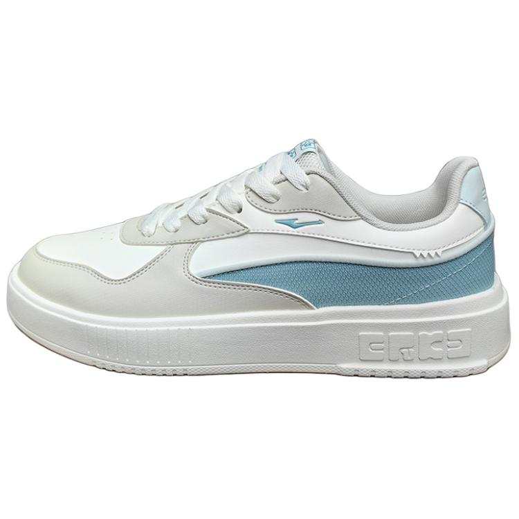 Erke Slip Resistant Lightweight Non slip Lightweight Low top Skateboard Shoes Men's White Gray