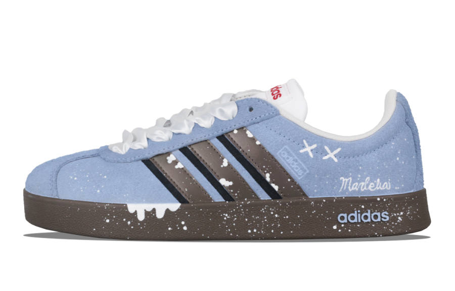 Adidas Adidas VL COURT 2.0 Winter First Snow Abrasion Resistant Low top Skateboard Shoes Unisex