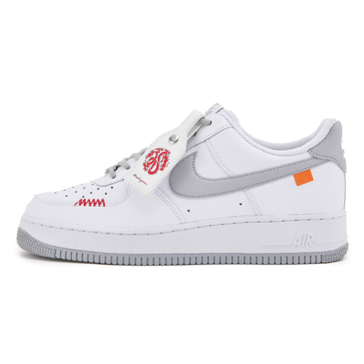 Nike Nike Air Force 1 Air Force 1, Starlight Exploration Abrasion Resistant Low top Skateboard Shoes Men's White Cement