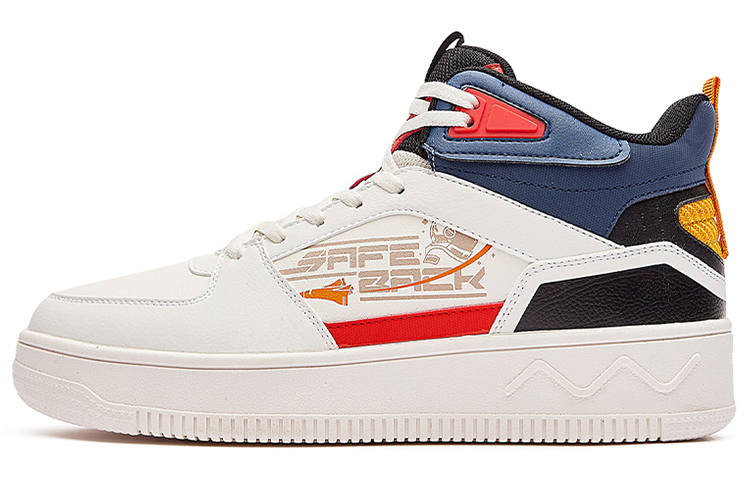 361° Fleece Lined Thermal Slip Resistant Abrasion Resistant High top Winter Padded Skateboard Shoes Men's White Blue