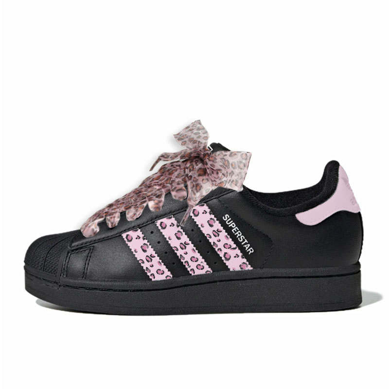 Adidas Originals Superstar 2 Leopard Print Black Be Abrasion Resistant, Lightweight, Balanced Low top Skateboard Shoes