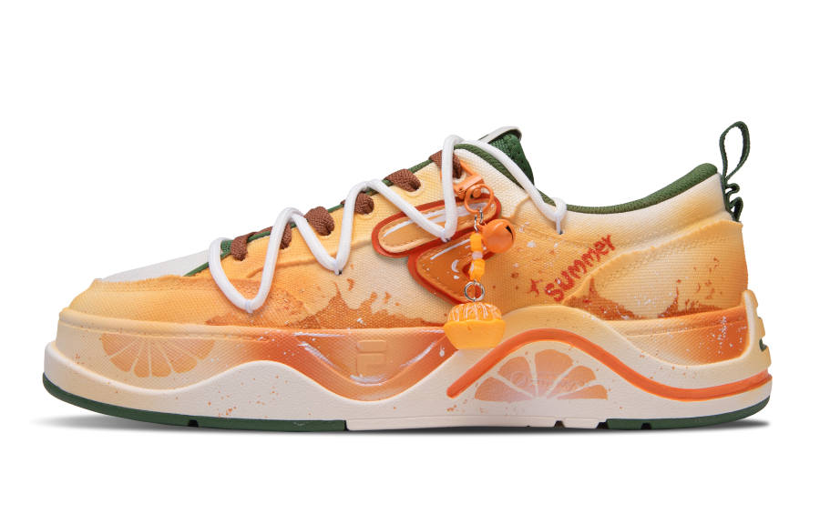 FILA FUSION Juicy Orange Low top Skateboard Shoes Men's Orange