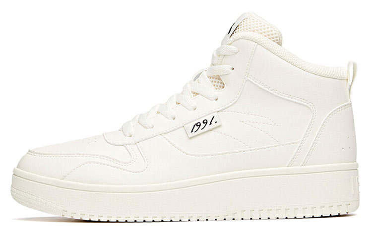 ANTA Life Collection Skateboard Shoes Men's High Top White
