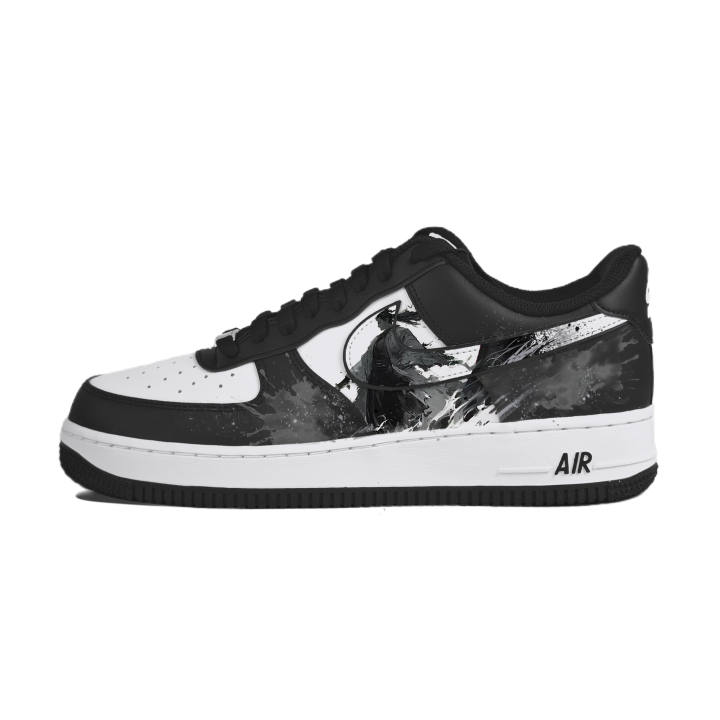 Nike Nike Air Force 1 Coverage Abrasion Resistant Low top Skateboard Shoes Unisex Black White