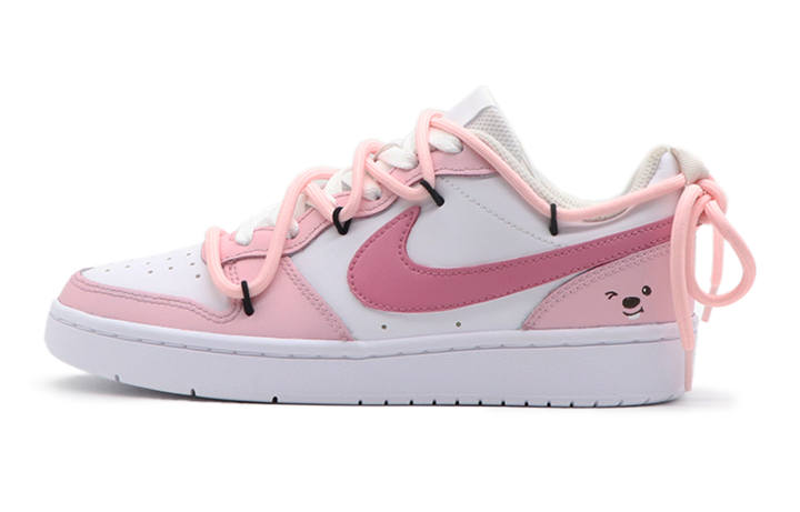 Nike Nike Court Borough 2 Slip Resistant, Abrasion Resistant, Lightweight Low top Skateboard Shoes GS Pink