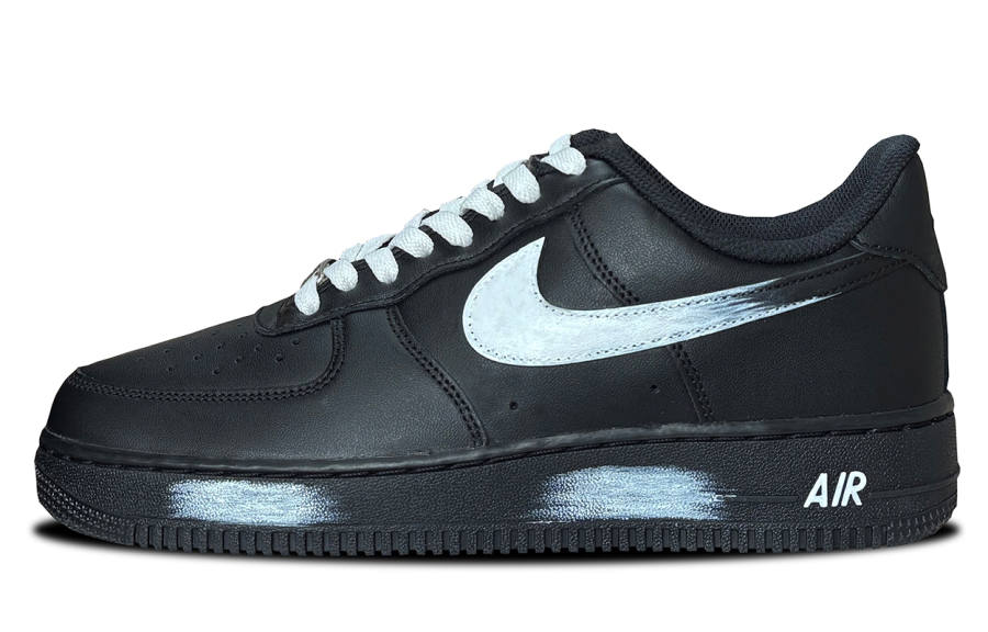 Nike Nike Air Force 1 Slip Resistant Abrasion Resistant Balance Low top Skateboard Shoes Unisex Black White