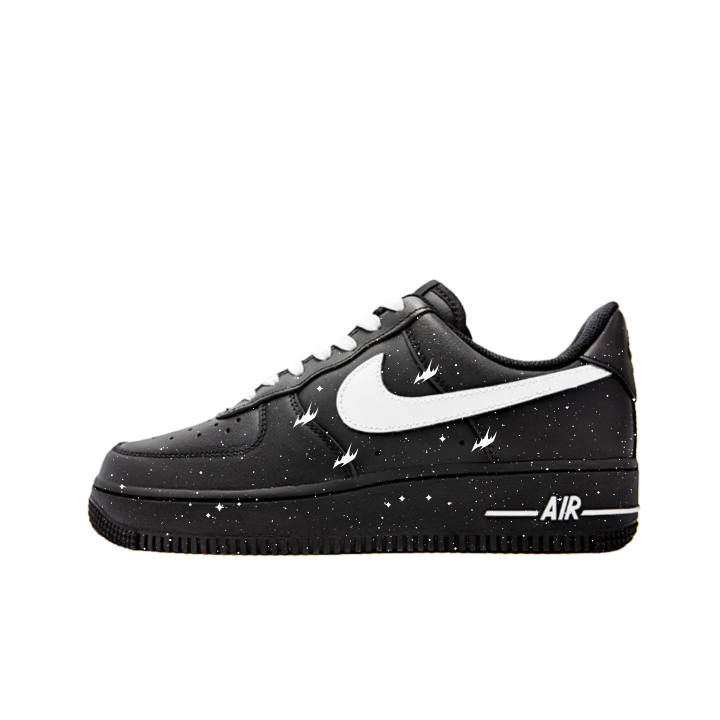 Nike Nike Air Force 1 Slip Resistant Abrasion Resistant Low top Skateboard Shoes Unisex Black White