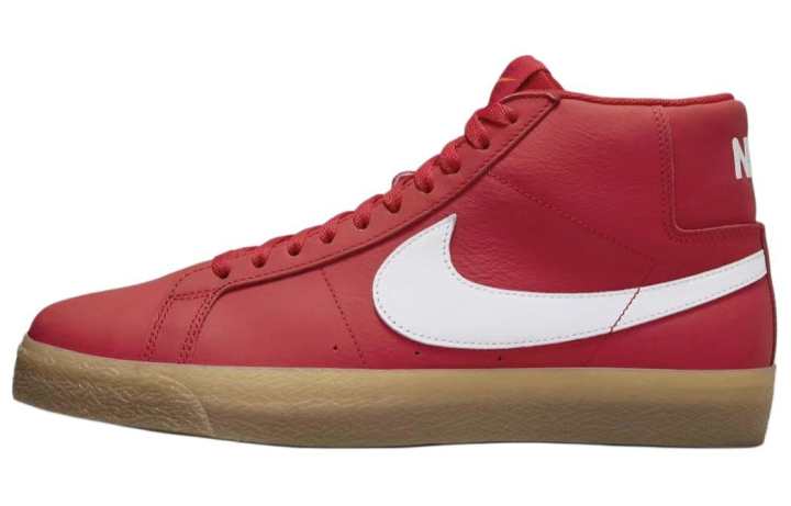 Nike Nike Blazer MID Comfortable Versatile Slip-Resistant Durable High-Top Skate Shoes Men's Red