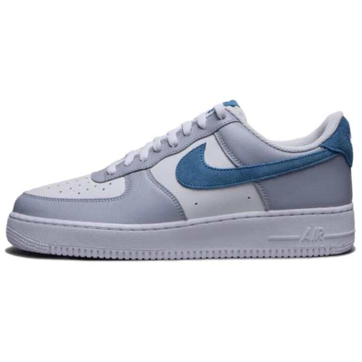 Nike Nike Air Force 1 Slip Resistant Abrasion Resistant Low top Skateboard Shoes Unisex Blue White