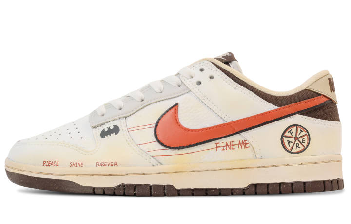 Nike Nike Dunk Fiery Speed Pulse Abrasion Resistant Breathable Low top Skateboard Shoes Unisex Ecru
