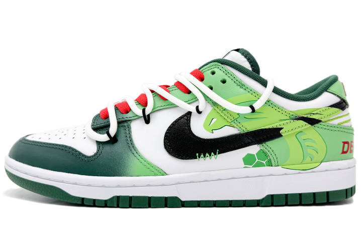 Nike Nike Dunk Slip Resistant Low top Skateboard Shoes Unisex White Green