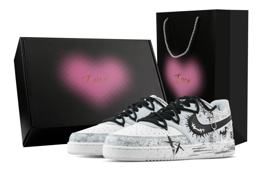 Nike Nike Night Dark Cross, Heart Box Abrasion Resistant Slip Resistant Low top Skateboard Shoes Men's