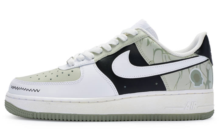 Nike Nike Air Force 1 811 Manufacturing Low top Skateboard Shoes Men's Black White Green