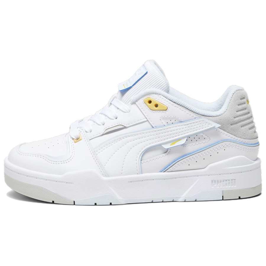 PUMA Slipstream Low top Skateboard Shoes Unisex White Blue Yellow