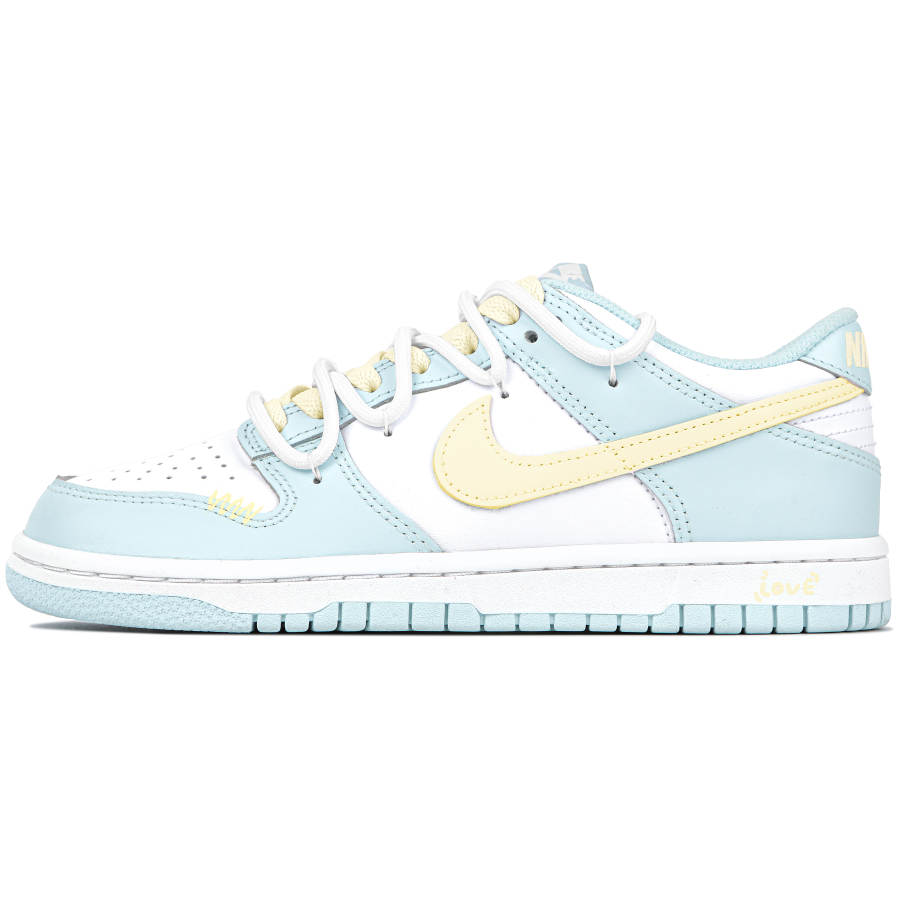 Nike Nike Dunk Low Frosty Radiance Slip Resistant And Breathable Low top Skateboard Shoes GS Blue Yellow