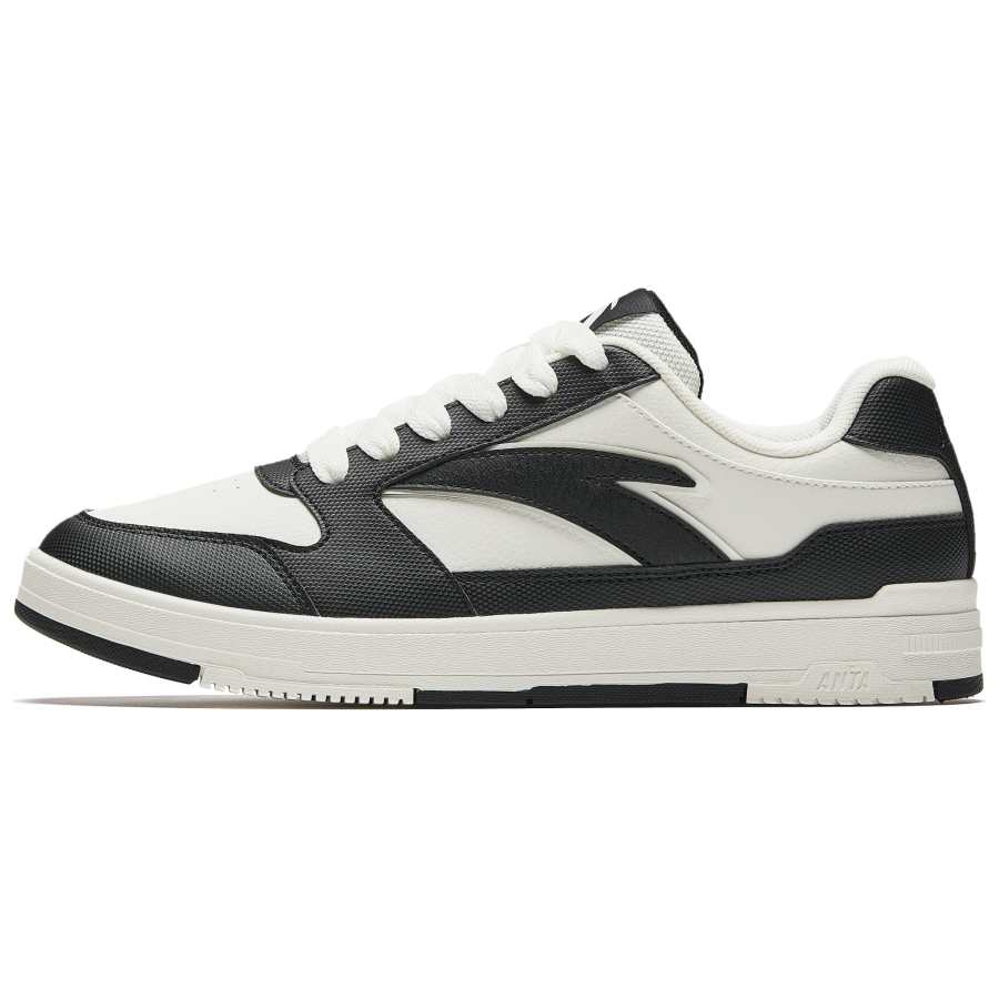 ANTA ANTA Classic Skateboard Shoes Men's Low Top Ivory White/Basic Black