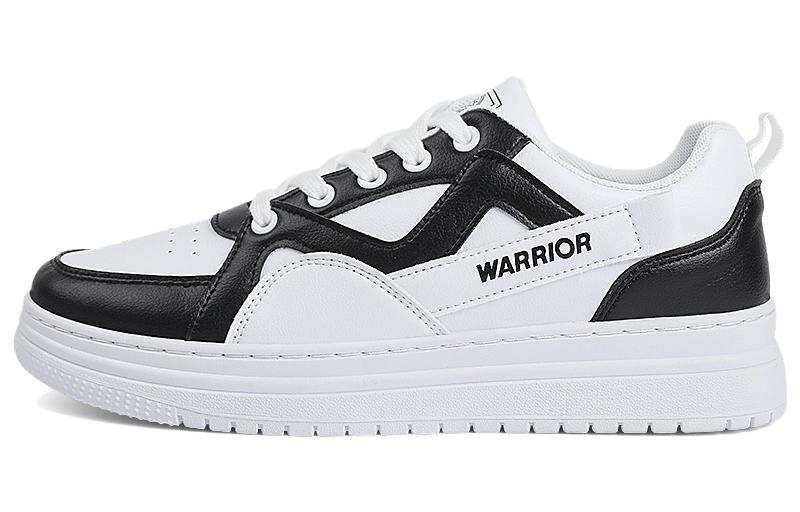 Warrior Slip Resistant Abrasion Resistant Low top Skateboard Shoes Men's White Black