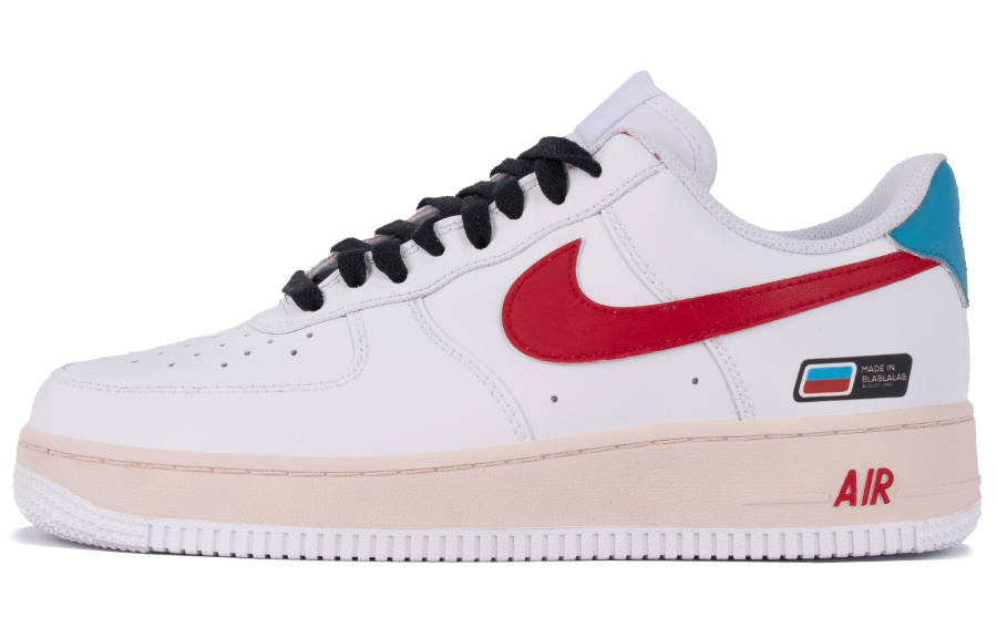 Nike Nike Air Force 1 Low top Skateboard Shoes Men's Black White Blue Red