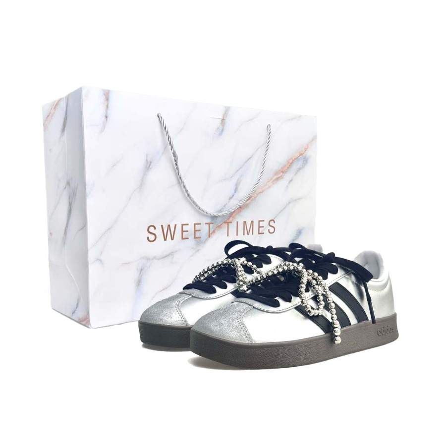 Adidas Adidas VL COURT 2.0 Shopping Bag, Silver Mango Shadow Fall Winter, Horse Year CNY Slip Resistant Lightweight Low top
