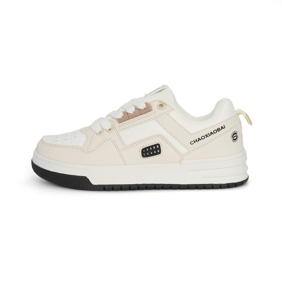 OHJC Slip Resistant Cushioning Abrasion Resistant Low top Casual Skate Shoes Unisex Ecru