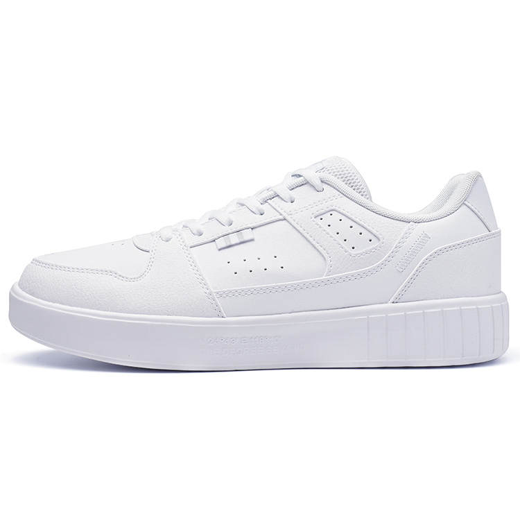 361° Slip Resistant Abrasion Resistant Low top Skateboard Shoes Men's White Gray