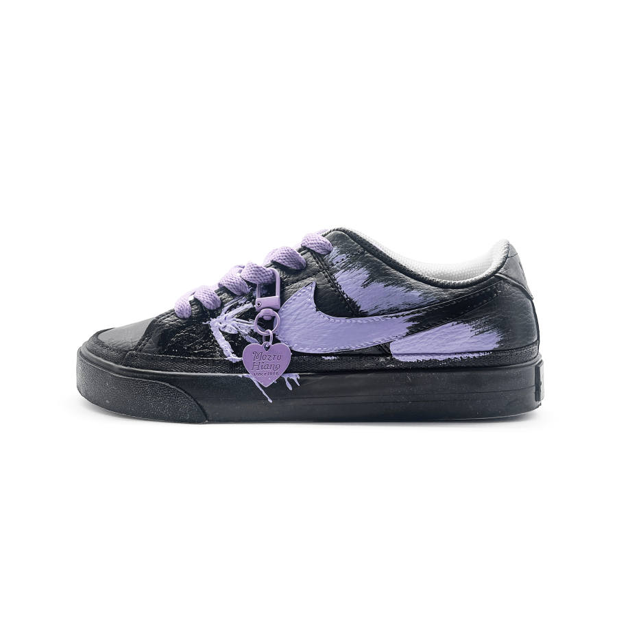 Nike Nike Court Royale Love Purple Star Cushioning Low top Skateboard Shoes Unisex Black Purple