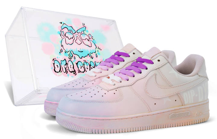 Nike Nike Air Force 1 Low top Skateboard Shoes Women's Pink Purple Yellow