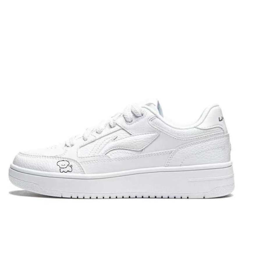 Li-Ning Li Ning Tianji Slip Resistant Cushioning Abrasion Resistant Low top Skateboard Shoes Women's White