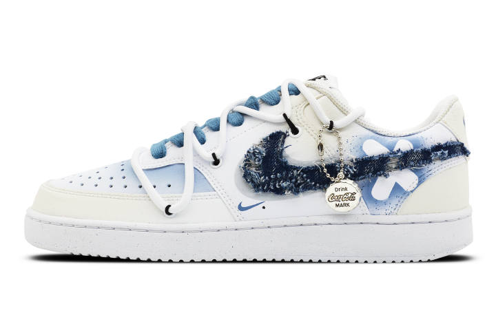 Nike Nike Court Vision Skateboard Shoes Men's Low Top White/Blue