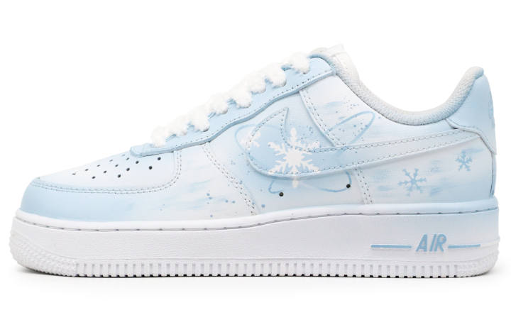Nike Nike Air Force 1 Icy Snow Adventure Cushioning, Wear Resistant Skateboard Shoes Men's Blue