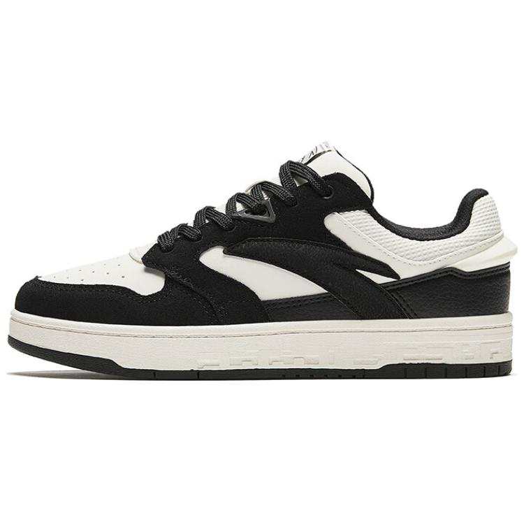 Anta Slip Resistant Abrasion Resistant Skateboard Shoes Women's Black White