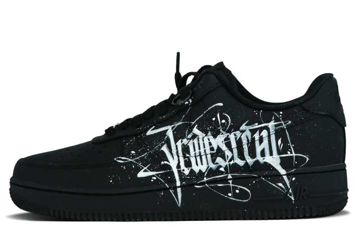 Nike Nike Air Force 1 Leather Coverage Low top Skateboard Shoes Women's Black White