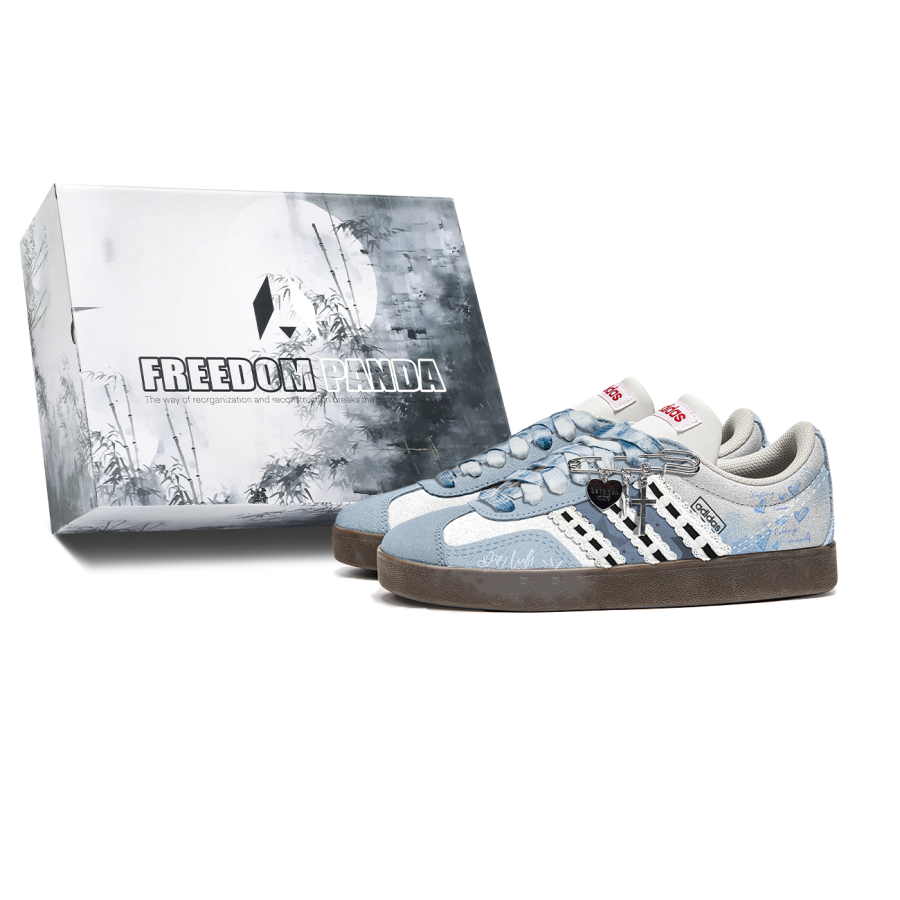 Adidas Neo VL Court 2.0 Free Panda, Box, Cool Blue Slip Resistant And Breathable Slip Resistant And Breathable Low top