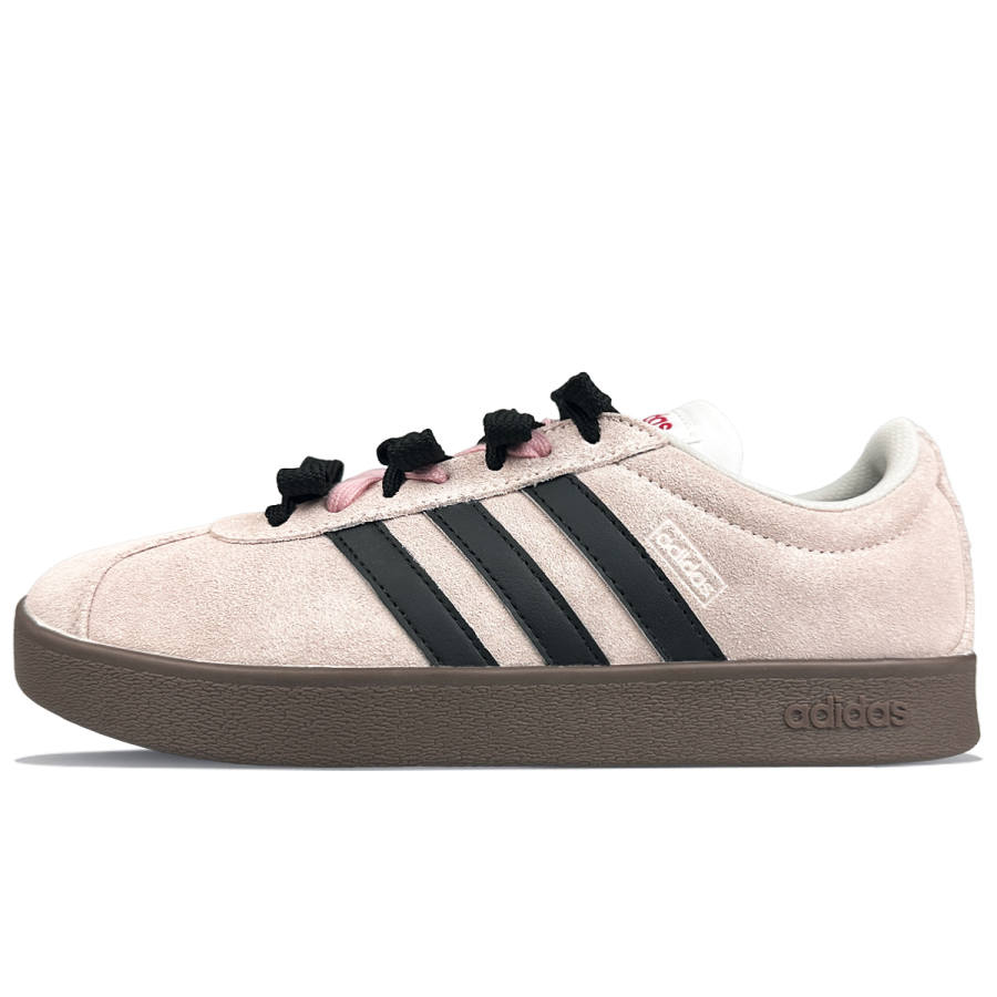 Adidas Neo VL Court Lifestyle Slip Resistant Abrasion Resistant Low top Skateboard Shoes Unisex Black Pink