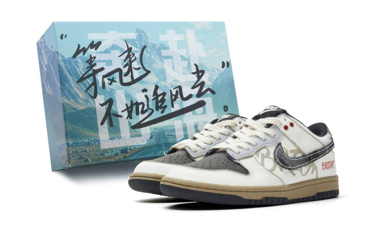 Nike Nike Dunk Abrasion Resistant Low top Skateboard Shoes Unisex Beige Brown