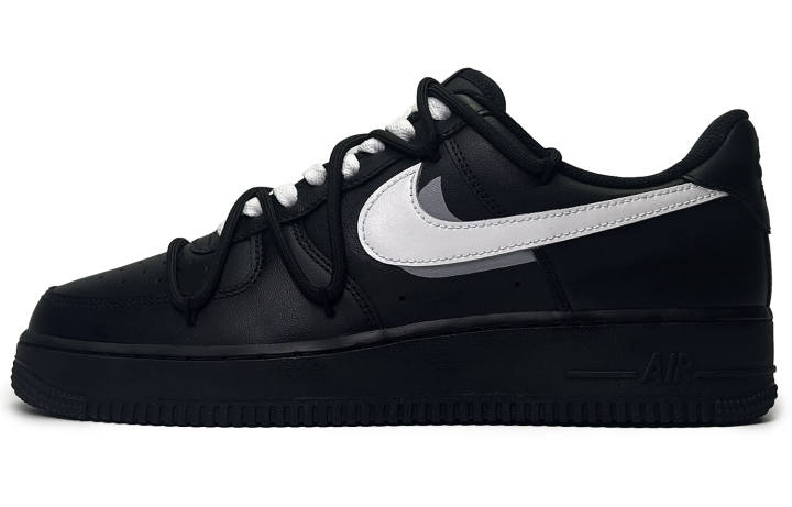 Nike Nike Air Force 1 Reflection Low top Skateboard Shoes Men's Black White