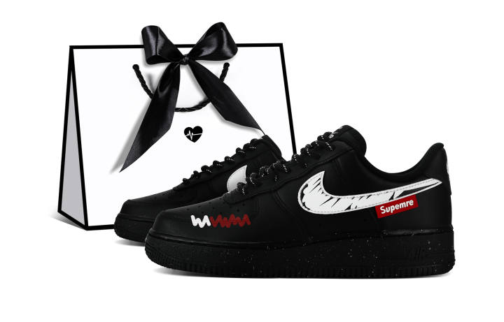 Nike Nike Air Force 1 Lightweight Low top Skateboard Shoes Unisex Black White