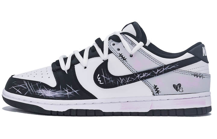 Nike Nike Dunk Abrasion Resistant Low top Skateboard Shoes Unisex Black Gray Pink