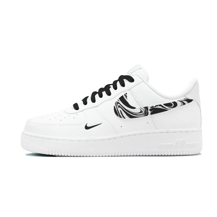 Nike Nike Air Force 1 Slip Resistant Cushioning Abrasion Resistant Low top Skateboard Shoes Unisex White