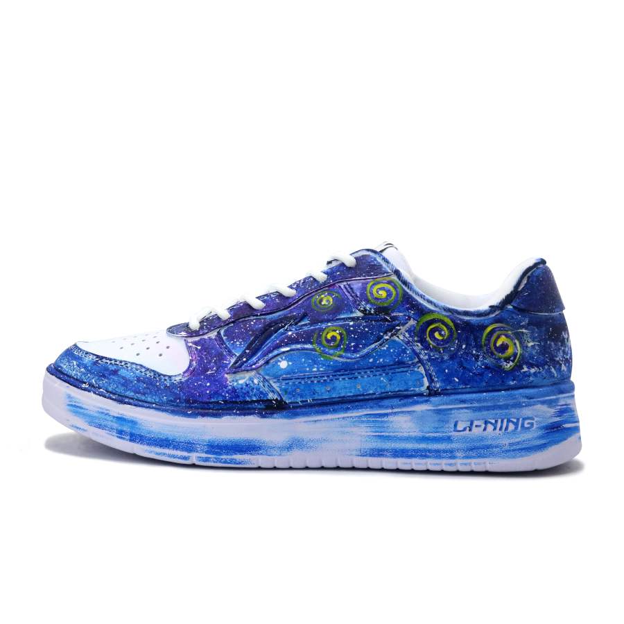 Li-Ning Li Ning Floating Boat Breathable And Slip Resistant Low top Skateboard Shoes Unisex Blue White Yellow
