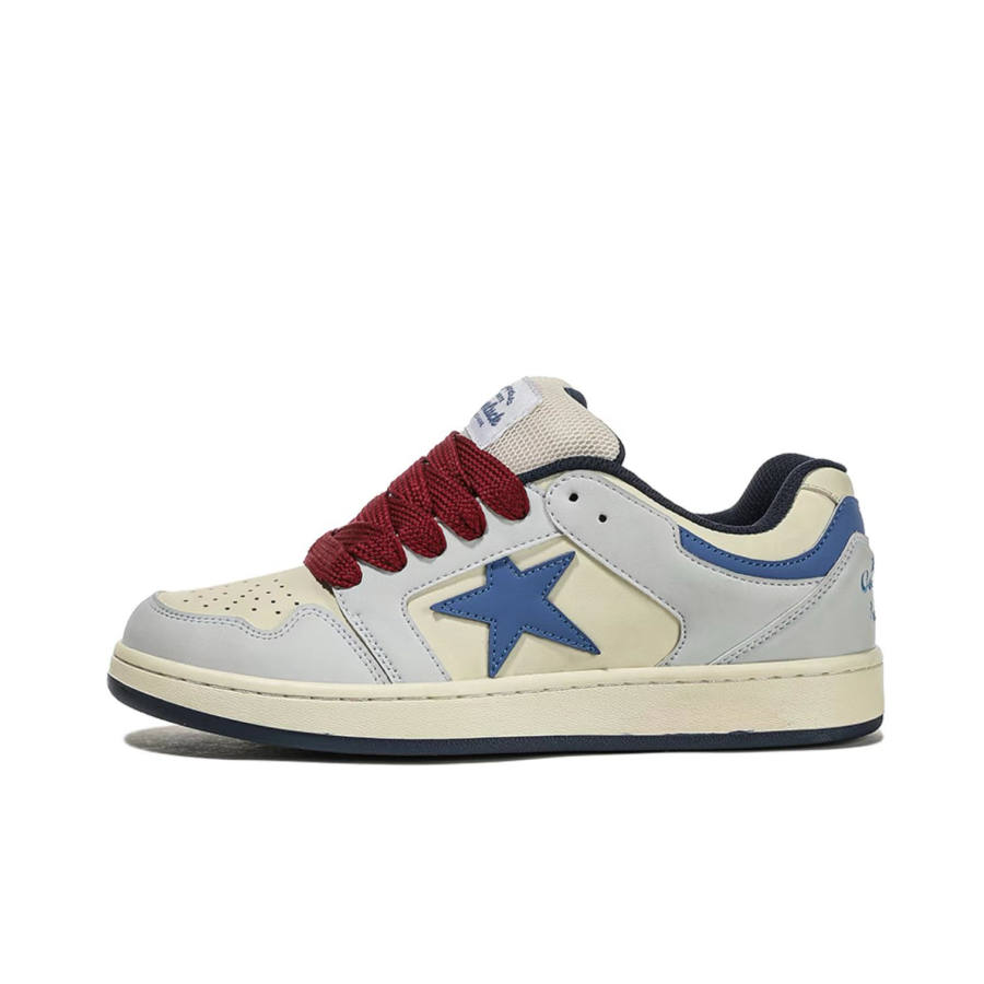 OVERLUCK Abrasion Resistant Lightweight Wear resistant And Lightweight Low top Casual Shoes Unisex Beige Blue Xingze